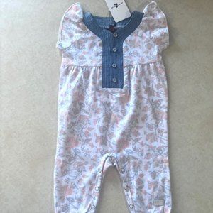 NWT 7 For All Mankind Baby One Piece outfit 3 6 months